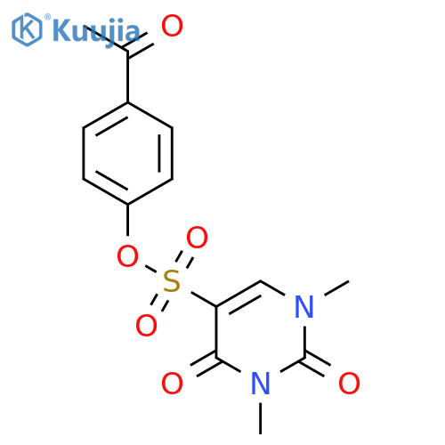 4-acetylphenyl 1,3-dimethyl-2,4-dioxo-1,2,3,4-tetrahydropyrimidine-5-sulfonate structure
