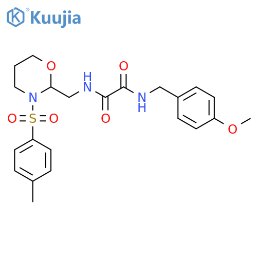 N'-(4-methoxyphenyl)methyl-N-{3-(4-methylbenzenesulfonyl)-1,3-oxazinan-2-ylmethyl}ethanediamide structure