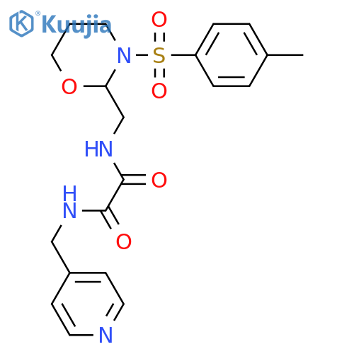 N-{3-(4-methylbenzenesulfonyl)-1,3-oxazinan-2-ylmethyl}-N'-(pyridin-4-yl)methylethanediamide structure