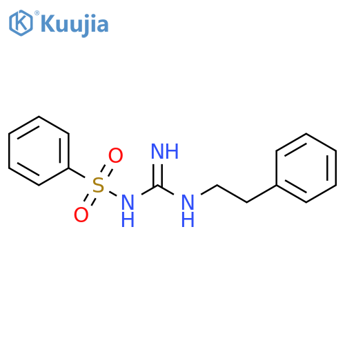 N-(benzenesulfonyl)-N'-(2-phenylethyl)guanidine structure