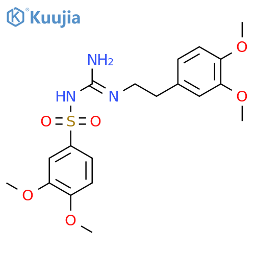N-(3,4-dimethoxybenzenesulfonyl)-N'-2-(3,4-dimethoxyphenyl)ethylguanidine structure