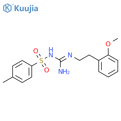 N'-2-(2-methoxyphenyl)ethyl-N-(4-methylbenzenesulfonyl)guanidine structure
