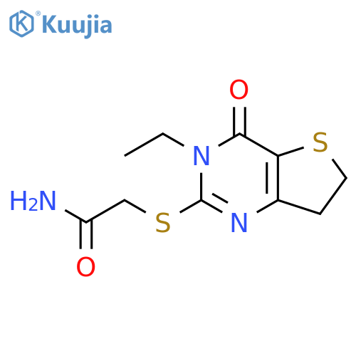 2-({3-ethyl-4-oxo-3H,4H,6H,7H-thieno3,2-dpyrimidin-2-yl}sulfanyl)acetamide structure