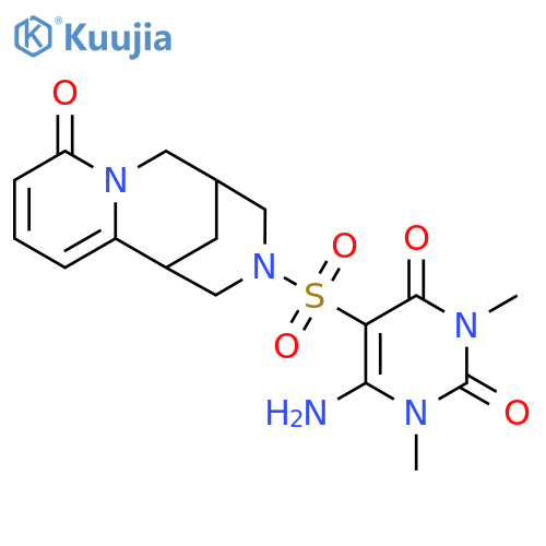 6-amino-1,3-dimethyl-5-({6-oxo-7,11-diazatricyclo7.3.1.0^{2,7}trideca-2,4-dien-11-yl}sulfonyl)-1,2,3,4-tetrahydropyrimidine-2,4-dione structure