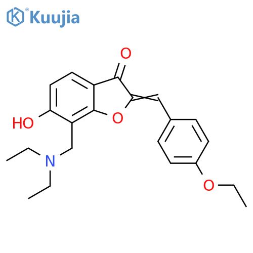 (2Z)-7-(diethylamino)methyl-2-(4-ethoxyphenyl)methylidene-6-hydroxy-2,3-dihydro-1-benzofuran-3-one structure