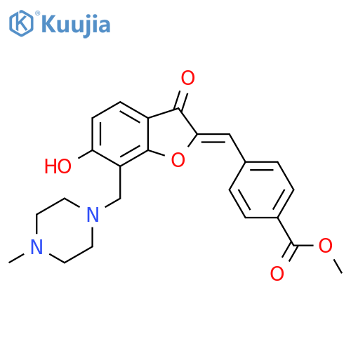 methyl 4-{(2Z)-6-hydroxy-7-(4-methylpiperazin-1-yl)methyl-3-oxo-2,3-dihydro-1-benzofuran-2-ylidenemethyl}benzoate structure