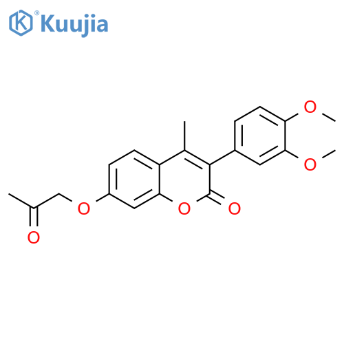 3-(3,4-dimethoxyphenyl)-4-methyl-7-(2-oxopropoxy)-2H-chromen-2-one structure