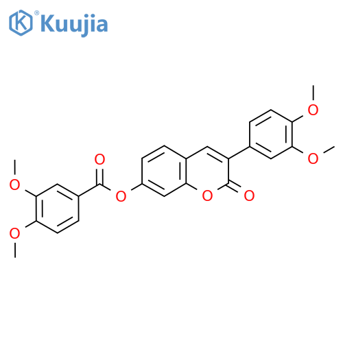 3-(3,4-dimethoxyphenyl)-2-oxo-2H-chromen-7-yl 3,4-dimethoxybenzoate structure