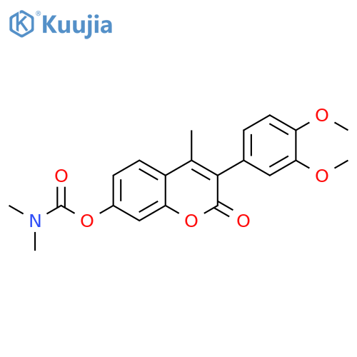 3-(3,4-dimethoxyphenyl)-4-methyl-2-oxo-2H-chromen-7-yl N,N-dimethylcarbamate structure