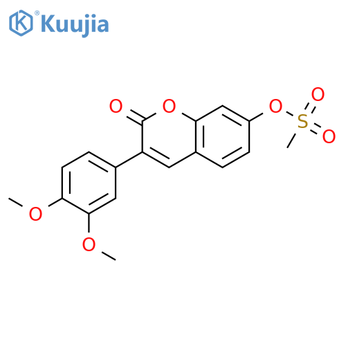 3-(3,4-dimethoxyphenyl)-2-oxo-2H-chromen-7-yl methanesulfonate structure