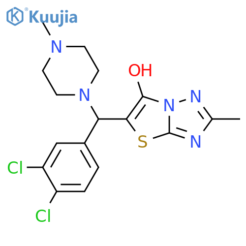 5-(3,4-dichlorophenyl)(4-methylpiperazin-1-yl)methyl-2-methyl-1,2,4triazolo3,2-b1,3thiazol-6-ol structure