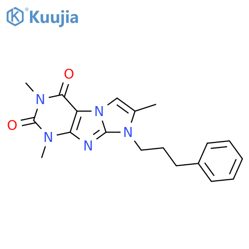 1,3,7-trimethyl-8-(3-phenylpropyl)-1H,2H,3H,4H,8H-imidazo1,2-gpurine-2,4-dione structure