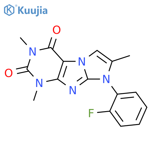8-(2-fluorophenyl)-1,3,7-trimethyl-1H,2H,3H,4H,8H-imidazo1,2-gpurine-2,4-dione structure