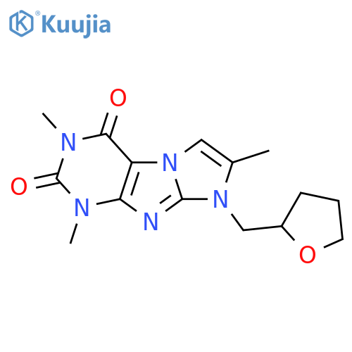 1,3,7-trimethyl-8-(oxolan-2-yl)methyl-1H,2H,3H,4H,8H-imidazo1,2-gpurine-2,4-dione structure