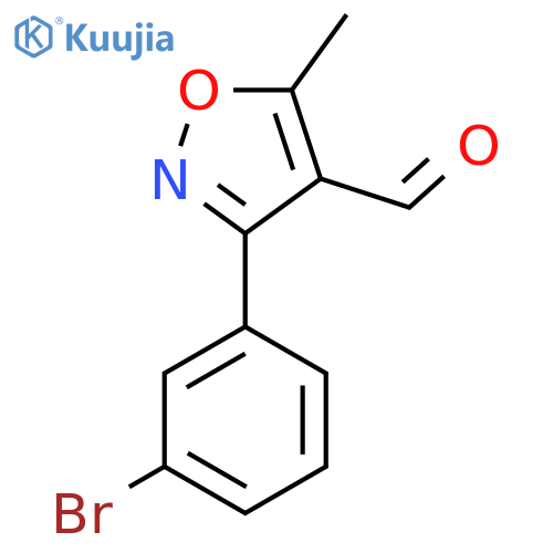 3-(3-Bromophenyl)-5-methyl-isoxazole-4-carbaldehyde structure
