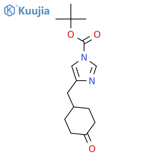 1H-Imidazole-1-carboxylic acid, 4-[(4-oxocyclohexyl)methyl]-,1,1-dimethylethyl ester structure