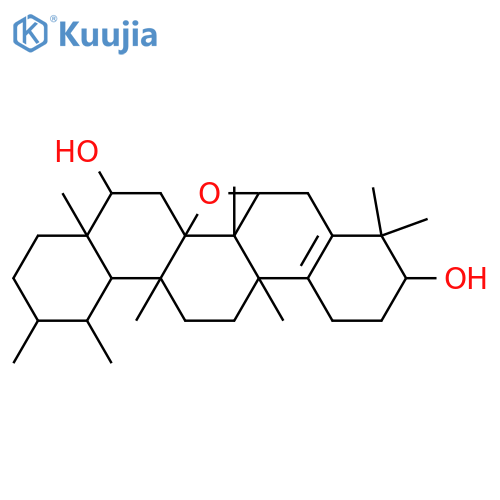 25(10→9),27(14→13)-Bisabeo-7,14-epoxy-5(10)-ursene-3,16-diol; (3β,7α,14α,16α)-form structure