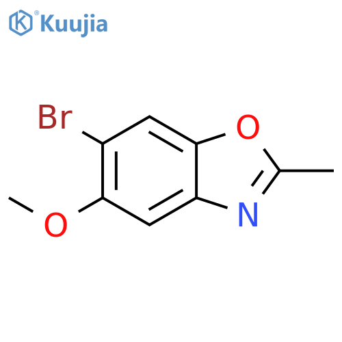 6-bromo-5-methoxy-2-methyl-1,3-benzoxazole structure