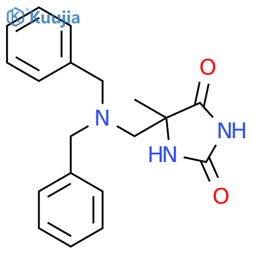 2,4-Imidazolidinedione, 5-[[bis(phenylmethyl)amino]methyl]-5-methyl- structure