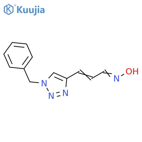 N-(2E)-3-(1-benzyl-1H-1,2,3-triazol-4-yl)prop-2-en-1-ylidenehydroxylamine structure