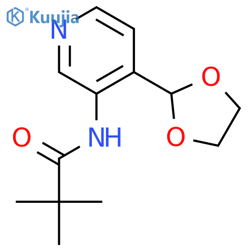 N-(4-1,3Dioxolan-2-yl-pyridin-3-yl)-2,2-dimethyl-propionamide structure