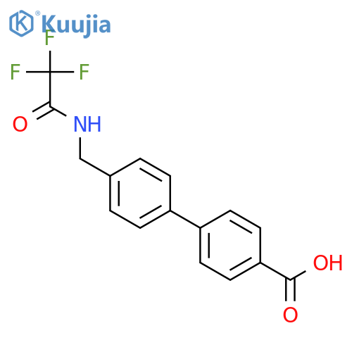 4'-(2,2,2-trifluoroacetamido)methyl-1,1'-biphenyl-4-carboxylic acid structure