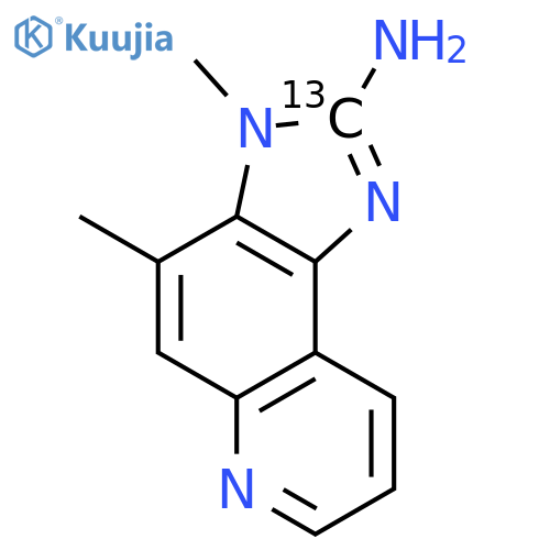 2-Amino-3,4-dimethyl-3H-imidazo4,5-fquinoline-2-13C structure
