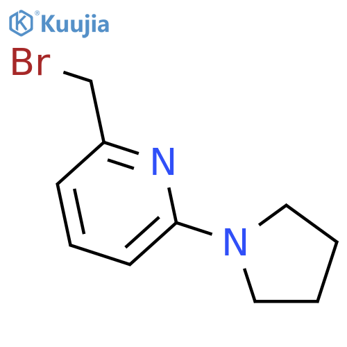 2-(Bromomethyl)-6-pyrrolidin-1-ylpyridine structure