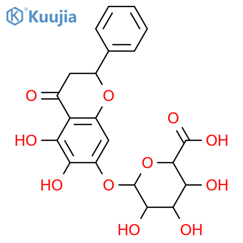 5,6,7-Trihydroxyflavanone; (S)-form, 7-O-β-D-Glucuronopyranoside structure