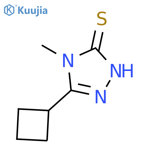 5-cyclobutyl-4-methyl-4H-1,2,4-triazole-3-thiol structure