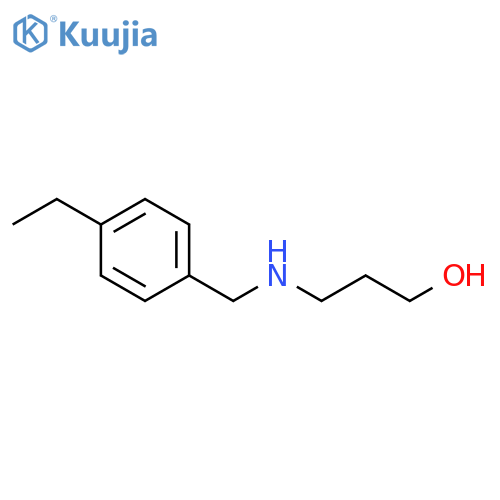 1-Propanol, 3-[[(4-ethylphenyl)methyl]amino]- structure