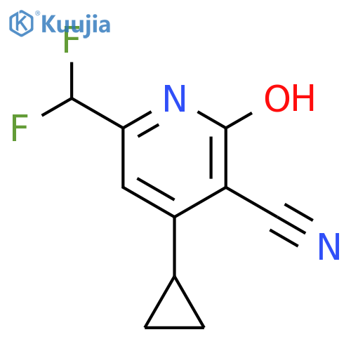 4-Cyclopropyl-6-(difluoromethyl)-2-hydroxynicotinonitrile structure