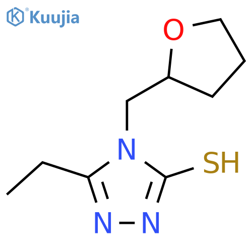 5-Ethyl-4-(tetrahydrofuran-2-ylmethyl)-4H-1,2,4-triazole-3-thiol structure