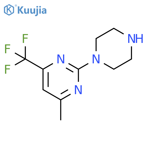 4-methyl-2-(piperazin-1-yl)-6-(trifluoromethyl)pyrimidine structure