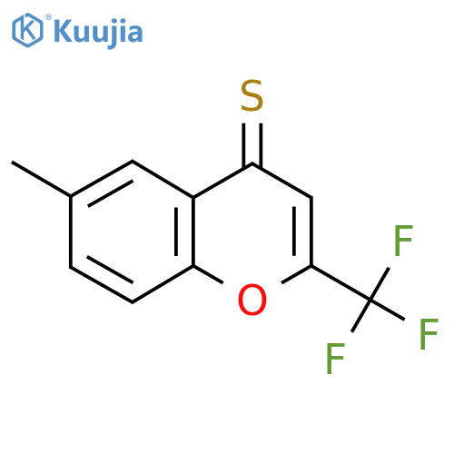 6-Methyl-2-trifluoromethyl-4H-chromene-4-thione structure