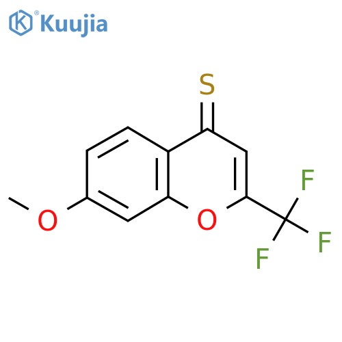 7-Methoxy-2-trifluoromethyl-4H-chromene-4-thione structure