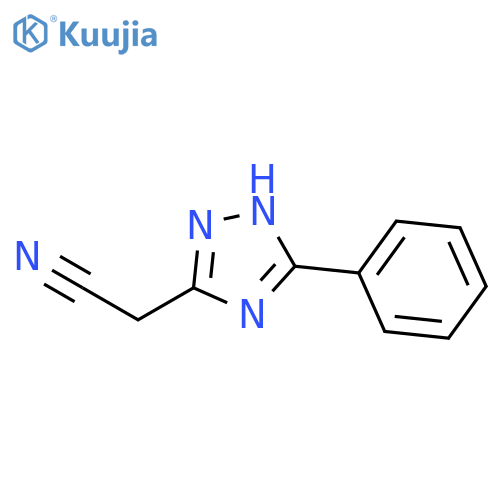 (5-phenyl-4H-1,2,4-triazol-3-yl)acetonitrile structure
