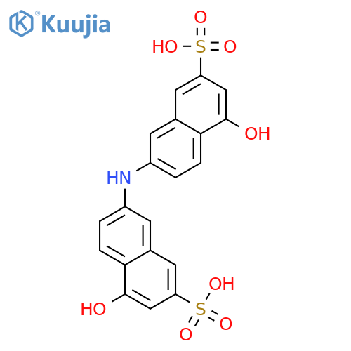4,4'-dihydroxy-7,7'-iminodi(naphthalene-2-sulphonic acid) structure