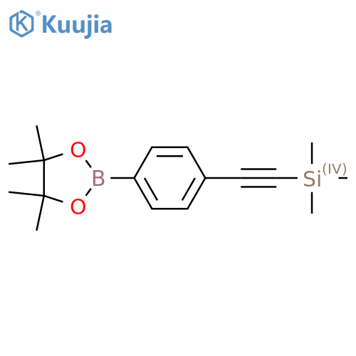4,4,5,5-Tetramethyl-2-(4-trimethylsilanylethynyl-phenyl)-1,3,2dioxaborolane structure
