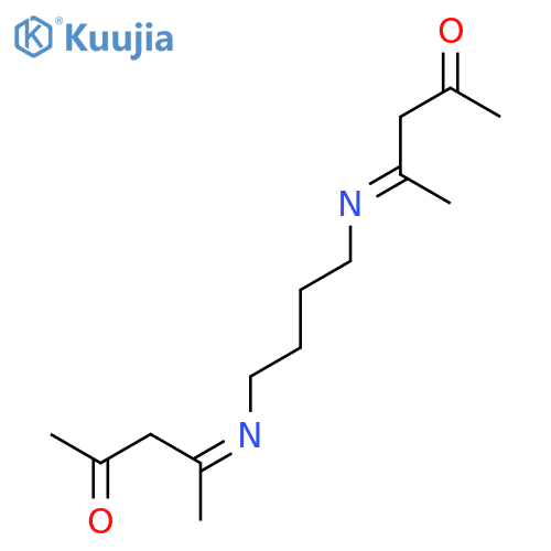 4-[4-(4-Oxopentan-2-ylideneamino)butylimino]pentan-2-one structure