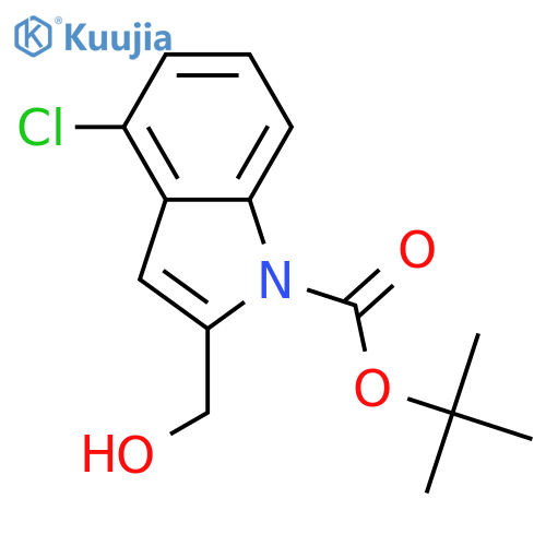 Tert-Butyl 4-chloro-2-(hydroxymethyl)-1H-indole-1-carboxylate structure