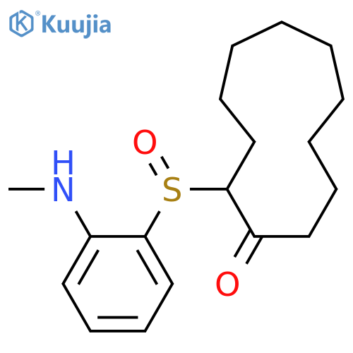 Cycloundecanone, 2-[[2-(methylamino)phenyl]sulfinyl]- structure