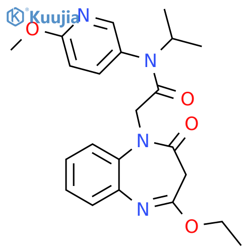 1H-1,5-Benzodiazepine-1-acetamide,4-ethoxy-2,3-dihydro-N-(6-methoxy-3-pyridinyl)-N-(1-methylethyl)-2-oxo- structure