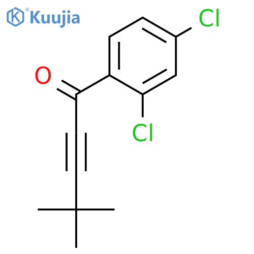 2-PENTYN-1-ONE, 1-(2,4-DICHLOROPHENYL)-4,4-DIMETHYL- structure