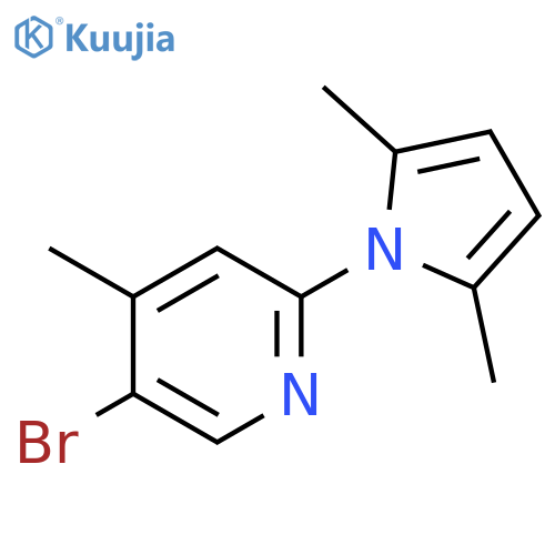 PYRIDINE, 5-BROMO-2-(2,5-DIMETHYL-1H-PYRROL-1-YL)-4-METHYL- structure