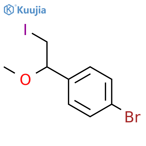 1-bromo-4-(2-iodo-1-methoxyethyl)benzene structure