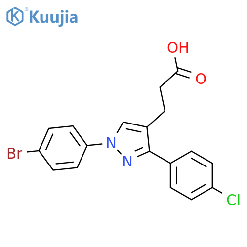 1-(4-Bromophenyl)-3-(4-chlorophenyl)pyrazole-4-propionic Acid structure