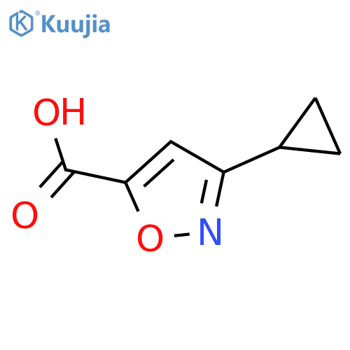 3-cyclopropyl-1,2-oxazole-5-carboxylic acid structure