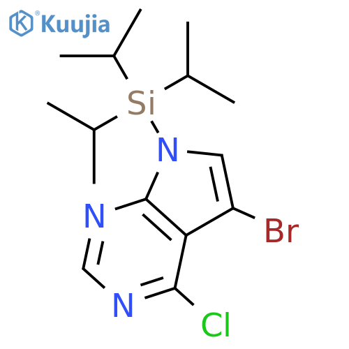 5-Bromo-4-chloro-7-(triisopropylsilyl)-7H-pyrrolo[2,3-d]pyrimidine structure