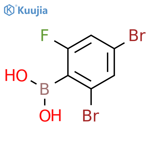 2,4-Dibromo-6-fluorophenylboronic acid structure